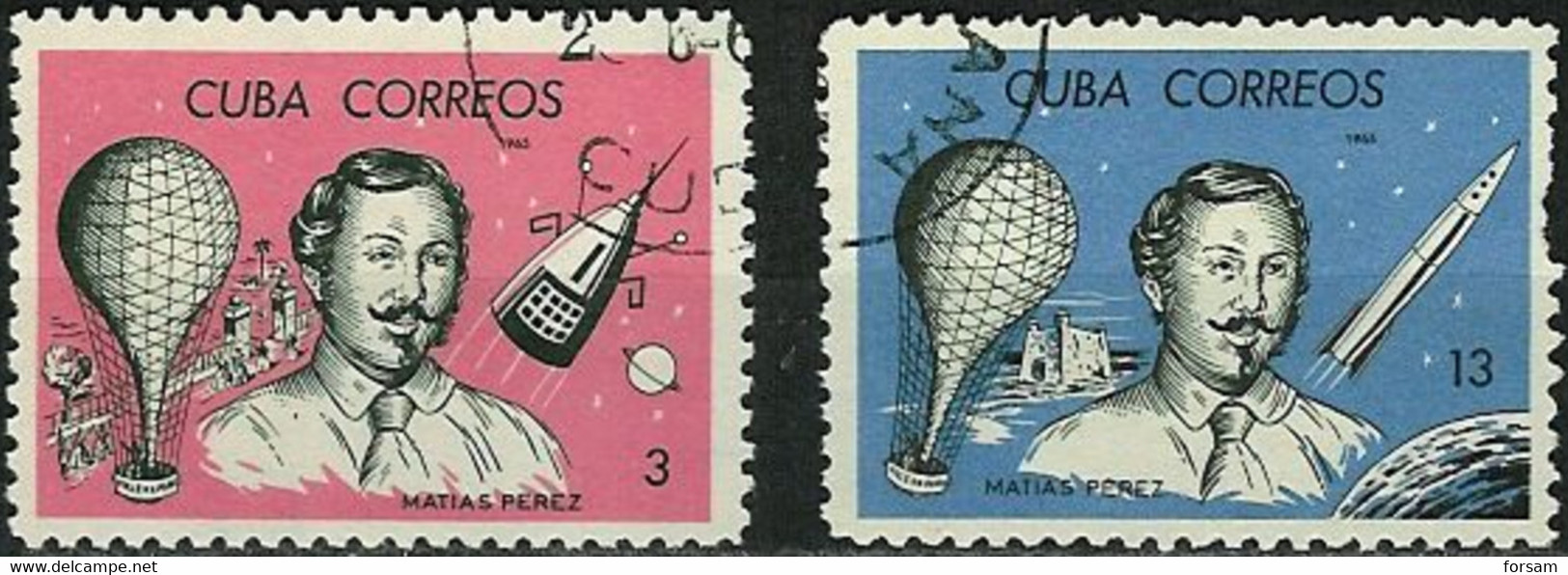 CUBA..1965...Michel # 1033-1034...used...MiCV - 2.20 Euro. - Usati