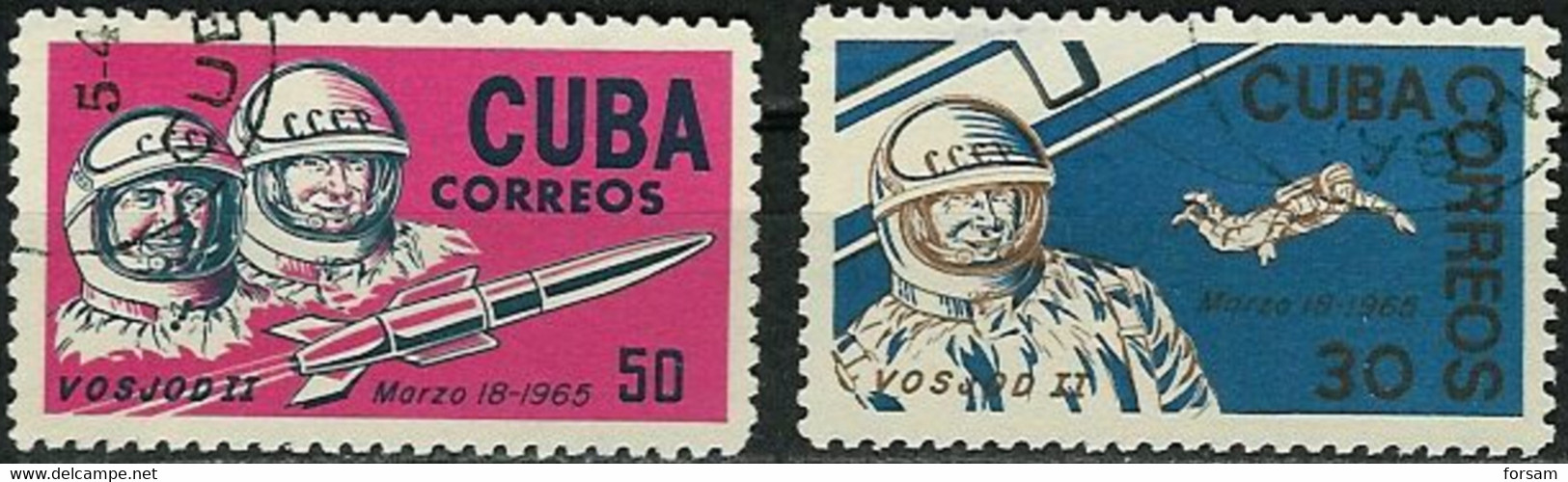 CUBA..1965..Michel # 1008-1009..used...MiCV - 2.60 Euro. - Gebruikt