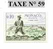 TIMBRE DE MONACO TAXE N° 59 - Taxe