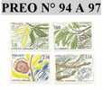 TIMBRE DE MONACO PREO N° 94 A 97 - Precancels