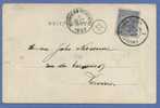 Nederlandse Postzegel Op Postkaart Ontwaard Met AMSTERDAM-ANTWERPEN I Op 6/09/1898 - Bahnpoststempel