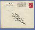 528 Op Brief Met Stempel RETOUR / NON ADMIS PAR ORDRE AUTORITE MILITAIRE - 1944 - 1936-1957 Open Collar