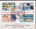 RARE Allemagne 1978. Projet De Timbres Sur La Natation, Tampon Premier Jour..SWIMMING - Natation