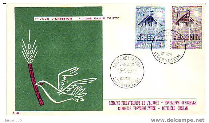 FDC België (lot85) - 1957