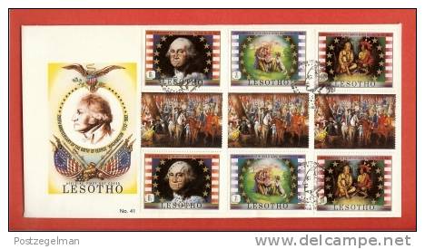 LESOTHO 1982 FDC Washington 386-391 # 944 - George Washington