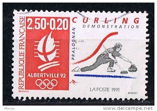 #1080 - France/JO Albertville 92 Curling Yvert 2680 Obl - Inverno