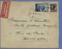 389 + 401  Op Aangetekende Brief, Rechthoekige Telegraafstempel PANNE Op 5/2/1935 - 1934-1935 Leopold III