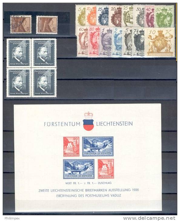 LIECHTENSTEIN GROUP WITH SHEETLET #2 - Collections