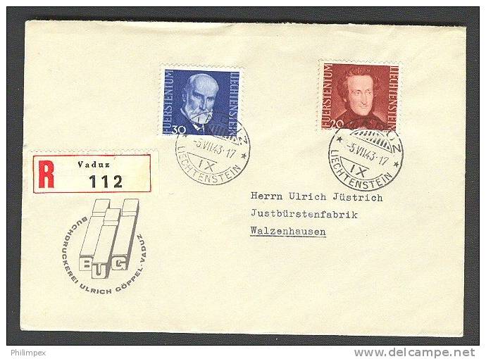 LIECHTENSTEIN - PRINCES 1943 - COMPLETE SET ON 3 FDCS! - Briefe U. Dokumente