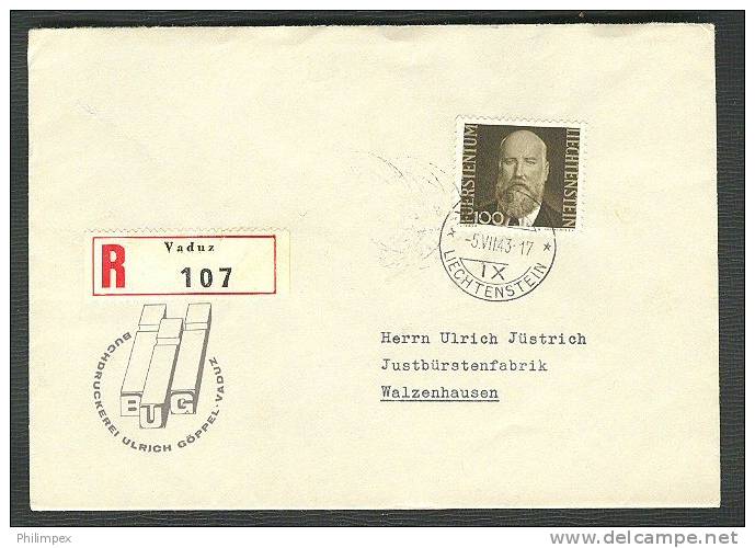 LIECHTENSTEIN - PRINCES 1943 - COMPLETE SET ON 3 FDCS! - Lettres & Documents