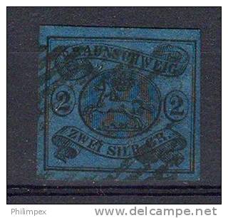 GERMANY, BRUNSWICK -  ZWEI SILBERGROSCHEN 1853 BLUE - USED - Brunswick