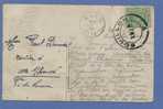 137 Op Postkaart Met Dubbelringstempel Van 1919 Van BOUILLON (noodstempel) - 1915-1920 Alberto I