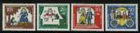 GERMANY 1966 Wohlfahrt Stamps MHN 523-526 # 1882 - Unused Stamps