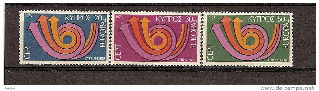 Cept Europa 1973 Chypre Cyprus Zypern  Yvertnr. 381-83 *** MNH Cote 5,50 Euro - 1973