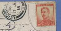 123 Op Postkaart, Met Stempel LETCHWORTH HERTS In (G.B.) Op 11/07/1915 - 1912 Pellens