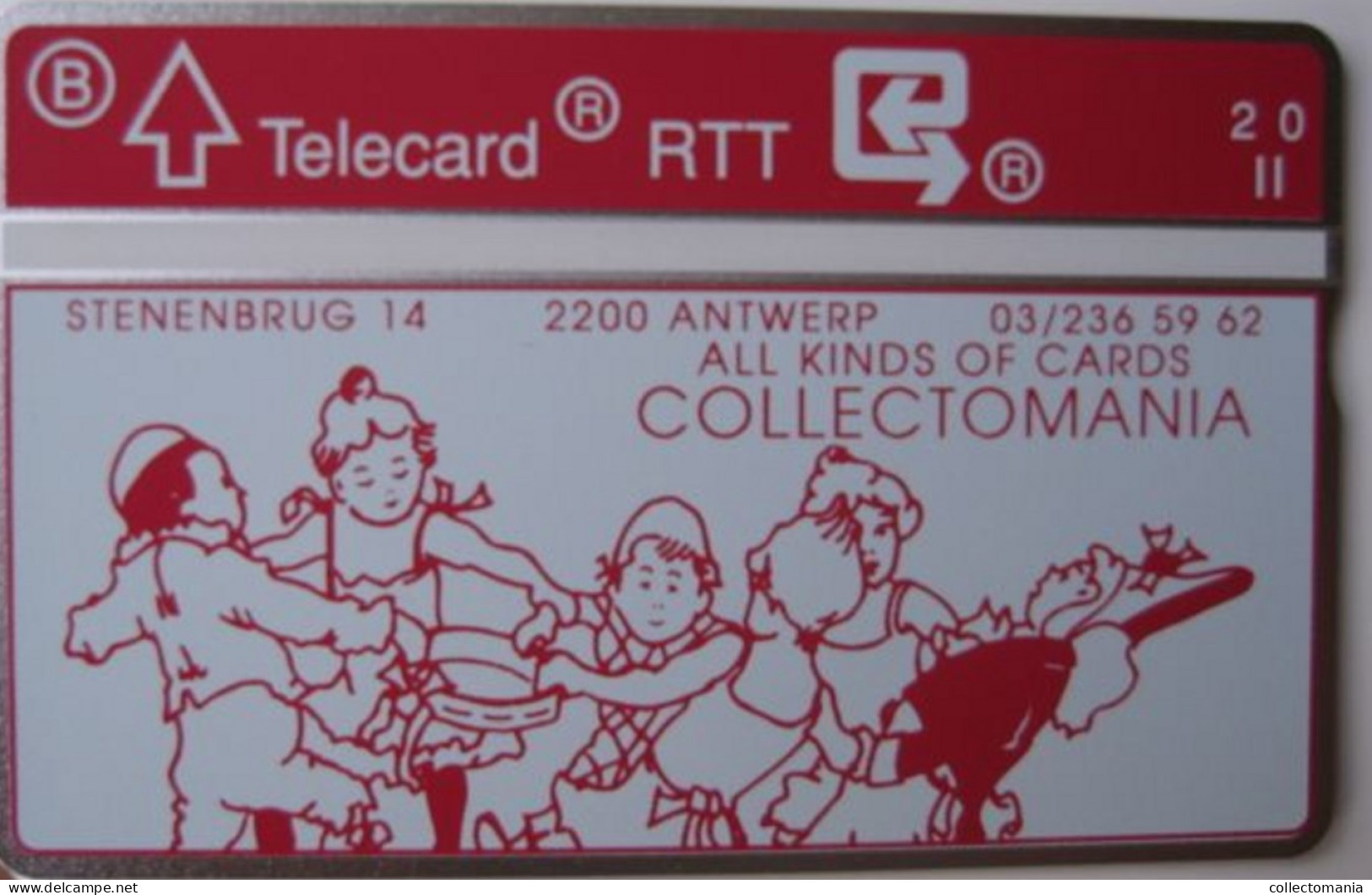 Onze Eerste Belgische Telecard Telefoonkaart Van 1990  Collectomania  R.T.T.  BELGACOM TELEPHONE NIET Gebruikt - Zonder Chip
