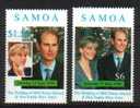SAMOA 1999 ROYAL WEDDING SET OF 2 NHM - Samoa