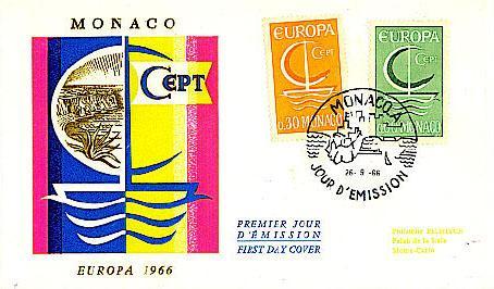 FDC Europa Monaco 1966 - 1966