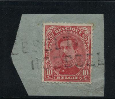 138 Op Fragment Met Naamstempel  HOESSELT  (noodstempel) - 1915-1920 Albert I