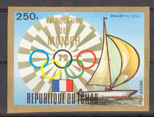 IMPARFAIT Tchad. Jeux Olympiques Munich 1972. Voile. - Sailing