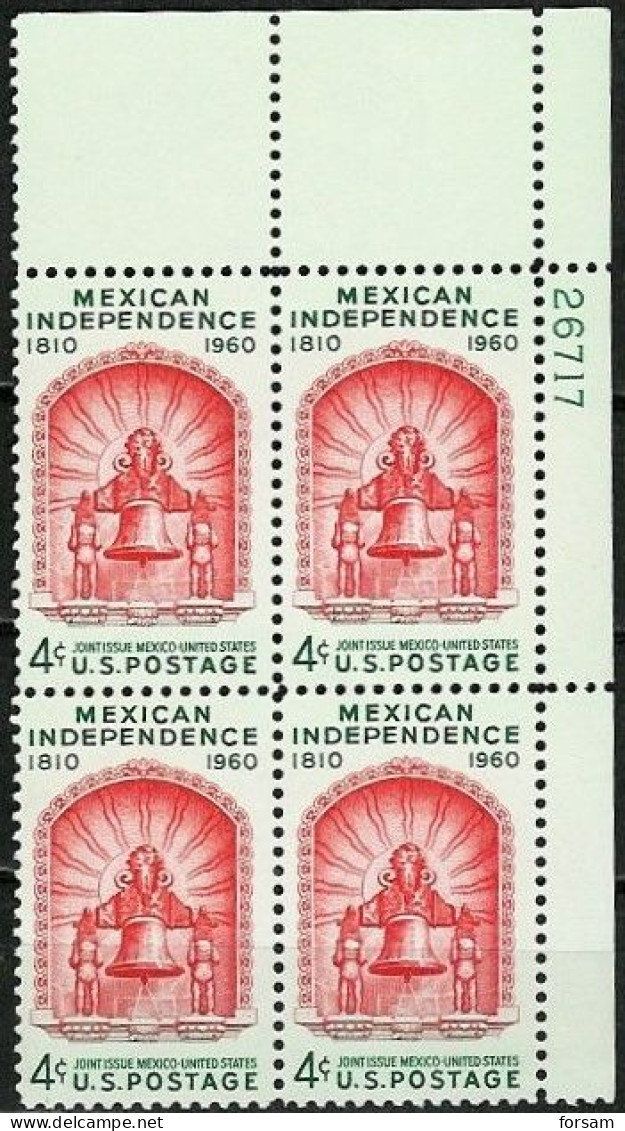 USA...1960..Michel # 787...BLOCK OF 4 STAMPS...MNH. - Nuevos