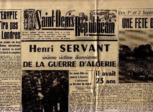 SAINT DENIS REPUBLICAIN 16/08/1956 POLITIQUE - Política