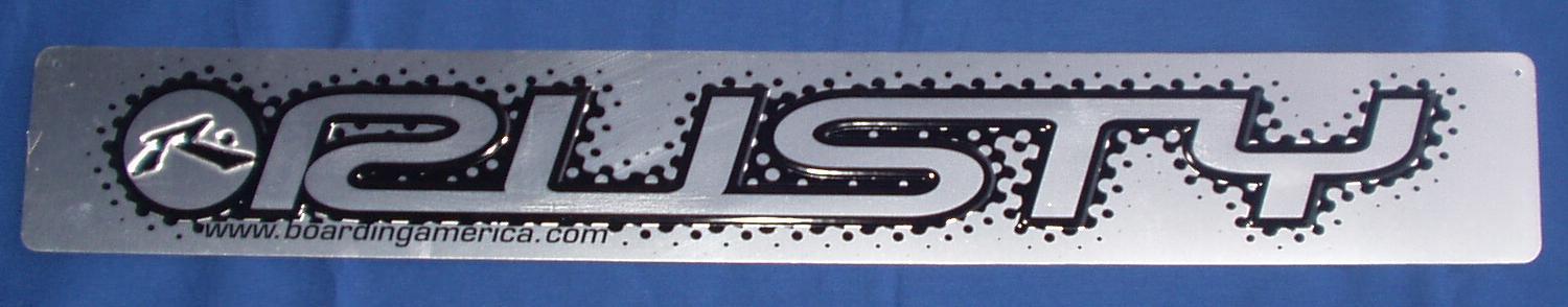 Plaque Métal "RUSTY" Boardingamerica - Placas En Aluminio (desde 1961)