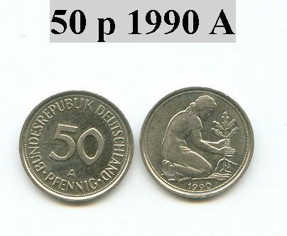 Piece D´allemagne 50 Pfennic 1990 A - Otros & Sin Clasificación