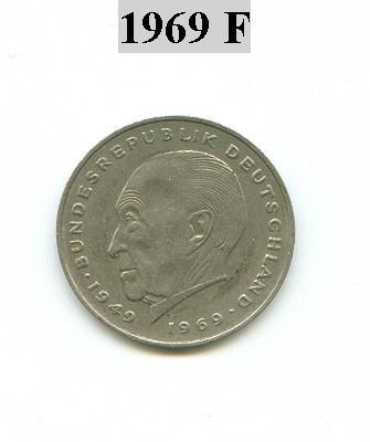 Piece D´allemagne 2 Mark 1969 F - Other & Unclassified