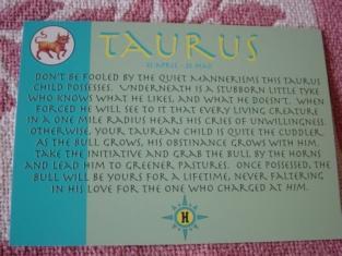 Cpm USA Signe Zodiaque Horoscope Taureau Taurus Zodiacal Postcard - Astrologie