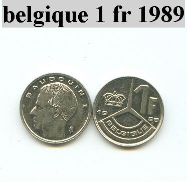Piéce De Belgique 1 Fr 1989 - Sin Clasificación