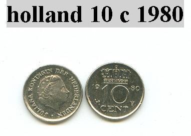 Piéce Des Pays Bas 10 Cent 1980 - Sonstige & Ohne Zuordnung