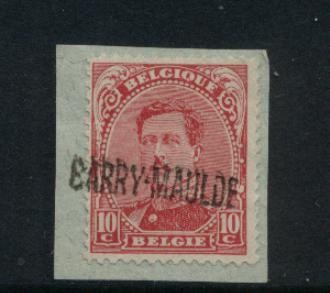 138 Op Fragment Met Naamstempel  BARRY-MAULDE - 1915-1920 Albert I