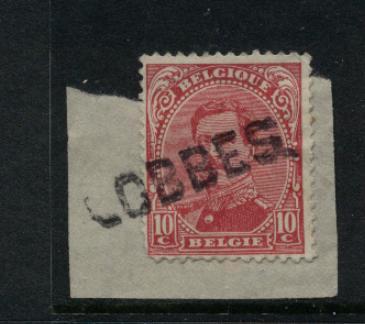 138 Op Fragment Met Naamstempel  LOBBES - 1915-1920 Albert I