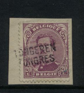 140 Op Fragment Met Naamstempel  TONGEREN / TONGRES - 1915-1920 Albert I