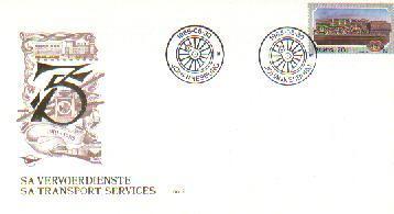 RSA 1985 Enveloppe Transport Services Mint # 1491 - Storia Postale
