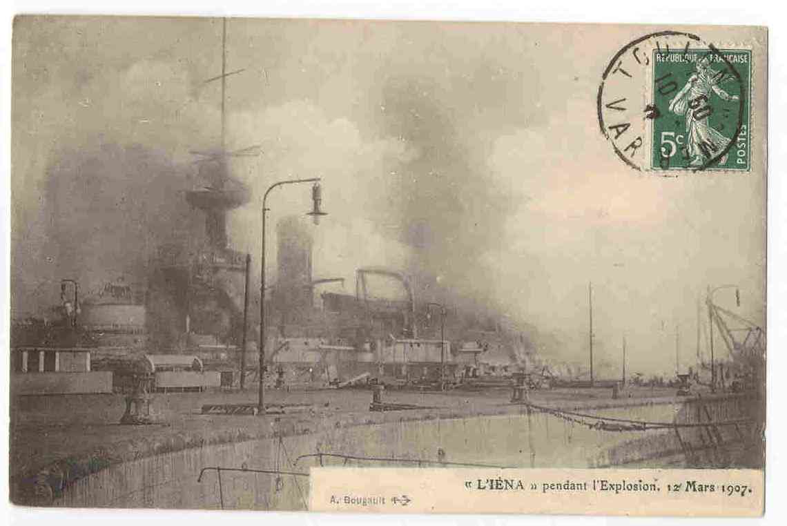 L'IENA Pendant L'Explosion 12 Mars 1907 - Disasters