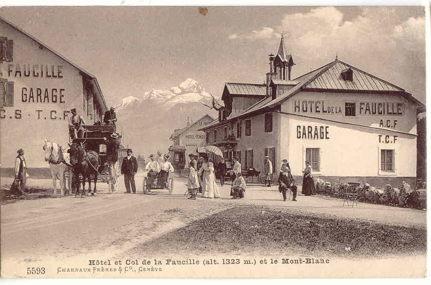 F470 - Hôtel Et Col De LA FAUCILLE Et Le Mont-Blanc (malle-poste + Auto + Animation) - Gex