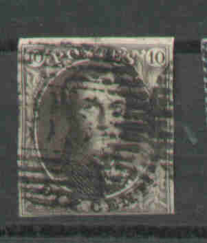 N° 3 Papier Moyen P 85 NAMUR Cote 115 +Nipa 150  **TB** - 1849-1850 Medallones (3/5)