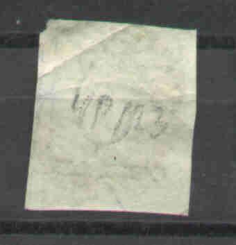 N° 4 Papier Moyen P 123 VERVIERS Cote 70 - 4 Marges  Petit Pli **TB** - 1849-1850 Medaillons (3/5)