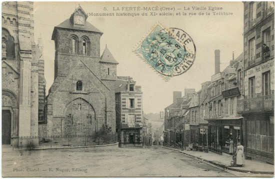 LA FERTE-MACE - La Vieille Eglise Et La Rue De La Teinture - La Ferte Mace