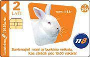 Latvia, Lettland , Lettonia  Easter RABBIT  - 2003  PKONECARD - Lettonie