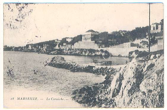 18 MARSEILLE - La Corniche E. L. - Endoume, Roucas, Corniche, Stranden