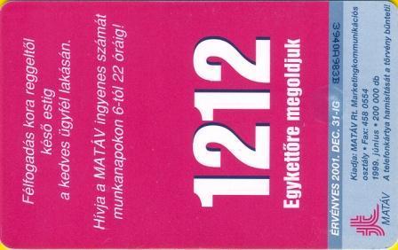 Hungary - P1999-25 - 1212 Kenguru - Kangaroo - Ungarn