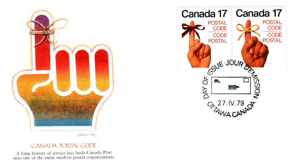 Canada 1979 Fdc Postal Code Noeud - Postleitzahl