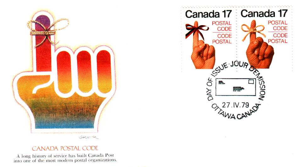 Canada 1979 Fdc Postal Code Noeud - Código Postal