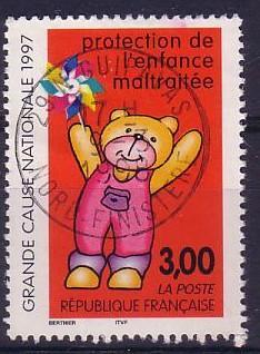 YT3124 Enfance Maltraitée Ours - Oblitérés