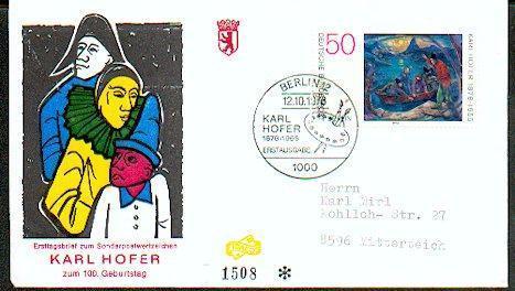 ALLEMAGNE BERLIN FDC NUM YVERT 534 - Cartoline Maximum