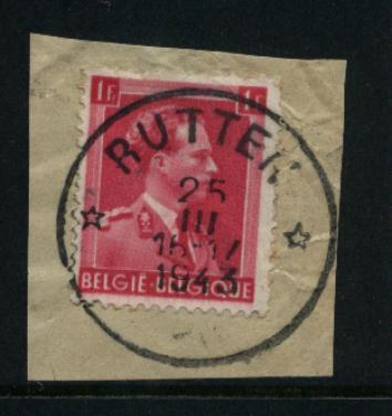 528 Op Fragment Met Sterstempel * RUTTEN * - 1936-1957 Open Collar