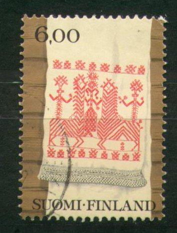 #1658 - Finlande/Tissus Yvert 826 Obl - Textil